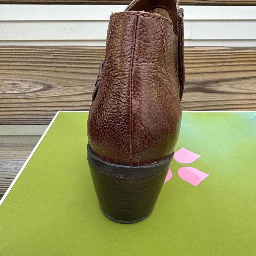 NEW Naturalizer Salene leather ankle boots womens 9.5 Classy Zip Comfort Western - Picture 5 of 8